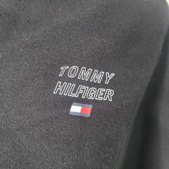 Tommy Hilfiger Women's 1/4 Zip Pullover Sweatshirt - Black, Size M - Picture 3 of 8